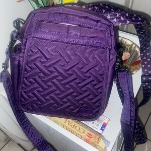 Lug Purple Woven Crossbody Bag